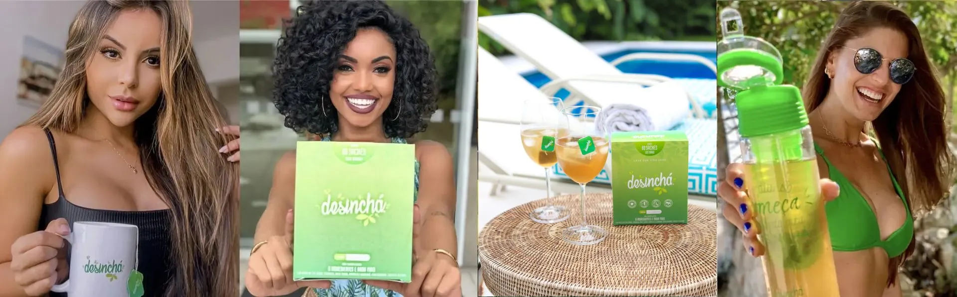 Mulheres que amam Desinchá Dia com suas canecas, embalagens e squeezes