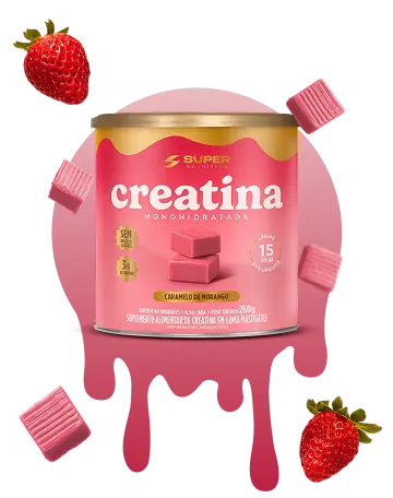 Caramelo de Creatina Sabor Morango (40 unidades)
