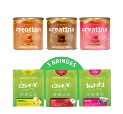 Compre 03 Caramelos de Creatina, Ganhe 03 Desinchá Sabores Compre 03 Caramelos de Creatina, Ganhe 03 Desinchá Sabores