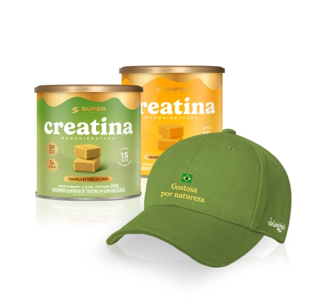 Combo Caramelos de Creatina: Maracujá + Limão + Boné Exclusivo