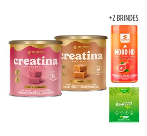 Combo Definição Inteligente (Creatinas Caramelo e Morango + 2 Brindes) Combo Definição Inteligente (Creatinas Caramelo e Morango + 2 Brindes)
