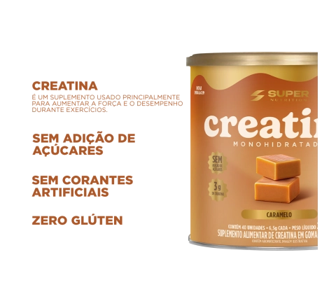 Caramelos de Creatina | Combo 3 Latas (Caramelo, Brigadeiro&nbsp;e&nbsp;Morango)
