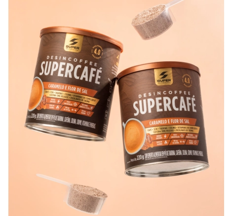 latas Supercafé Desincoffee Caramelo e Flor de Sal 220g