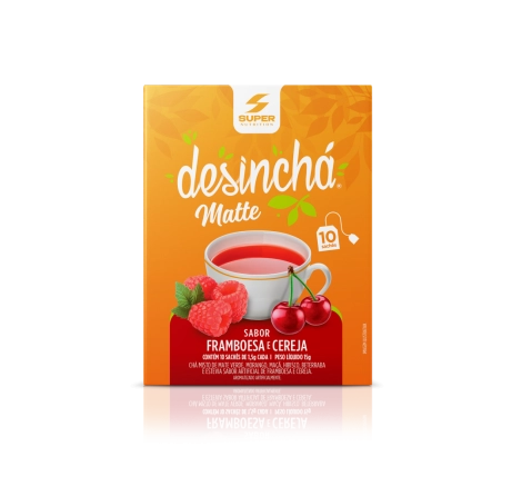 Desinchá Matte Framboesa e Cereja (10&nbsp;sachês)
