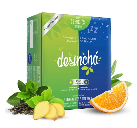 Desinchá Misto 30 sachês dia e 30 sachês do noite Desinchá Misto 30 sachês dia e 30 sachês do noite