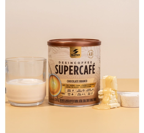lata caneca Desincoffee Supercafé Chocolate Branco lata caneca Desincoffee Supercafé Chocolate Branco