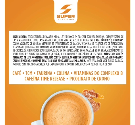 Lista de Ingredientes Supercafé Desincoffee Caramelo e Flor de Sal 220g