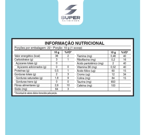 Tabela Nutricional Desincoffee Supercafé Vanilla Latte 220g