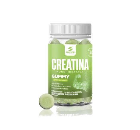 Super Gummy Creatina Sabor Uva Verde (60 gomas) Super Gummy Creatina Sabor Uva Verde (60 gomas)