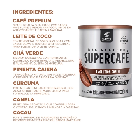 Desincoffee Supercafé Evolution Coffee Ingredientes