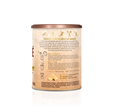lata Desincoffee Supercafé Chocolate Branco verso lata Desincoffee Supercafé Chocolate Branco verso