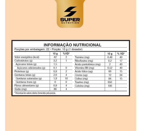 tabela Desincoffee Supercafé Chocolate Branco tabela Desincoffee Supercafé Chocolate Branco
