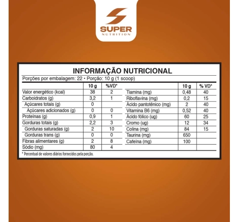 Tabela nutricional Desincoffee Supercafé Chocolate Belga 220g Tabela nutricional Desincoffee Supercafé Chocolate Belga 220g
