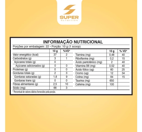 Tabela Nutricional Supercafé Desincoffee Baunilha com Avelã 220g Tabela Nutricional Supercafé Desincoffee Baunilha com Avelã 220g