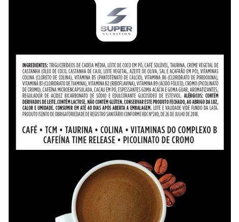 Lista de Ingredientes Supercafé Desincoffee Extreme Espresso 220g